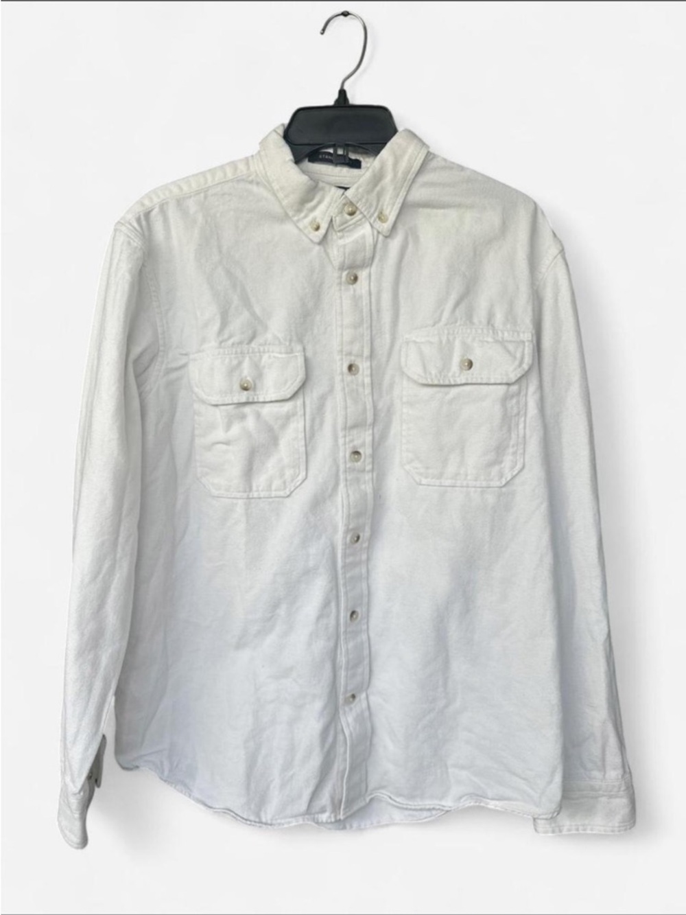 Banana Republic White Button-Down Casual Shirt